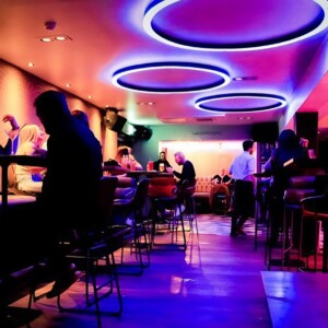 The bar at Cinnabar, Stevenage UK